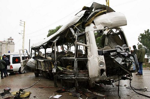 Bikfaya Lebanon Bus Bomb Explosion
