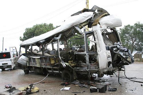 Bikfaya Lebanon Bus Bomb Explosion