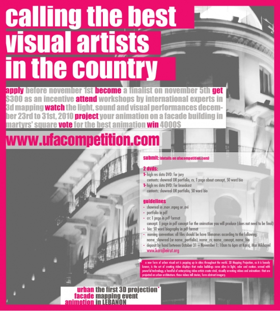 Call for submissions - Urban Facade Animotion - please forward!